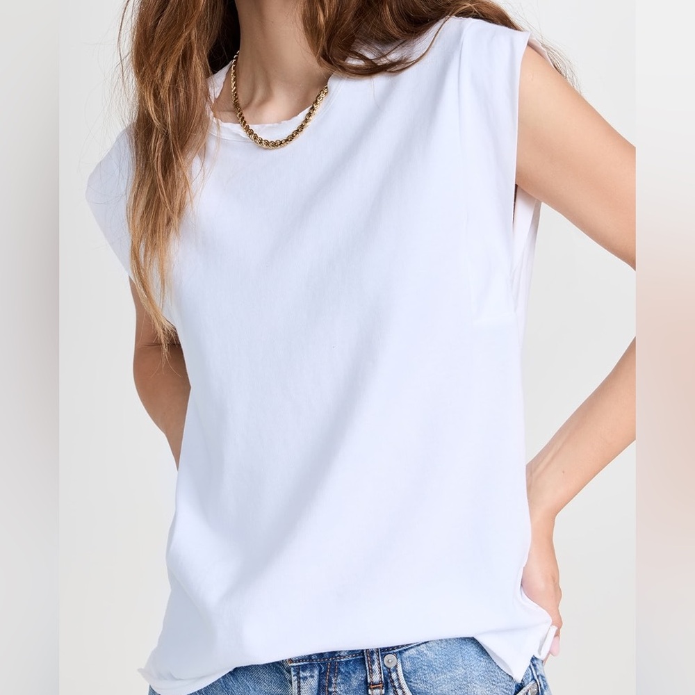 rag & bone Mix Media Muscle Tee - Picture 6 of 7